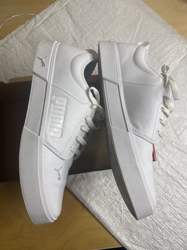 White Leather Lace Sneakers Shoes 