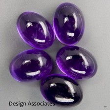 AFRICAN AMETHYST 5X3 MM OVAL CABOCHON 10 PC SET 2.29