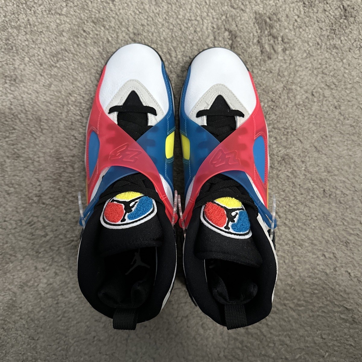 red white and blue jordan 8