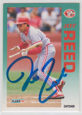 Autographed 1992 Fleer Jeff Reed - Reds | eBay