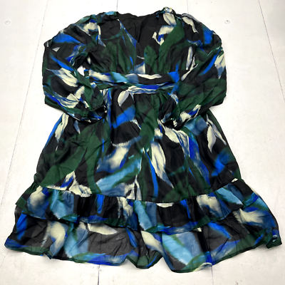Shein Blue & Green Cross Front Long Sleeve Fit & Flare Dress Women's Size M NEW | eBay Shein Blue & Green Cross Front Long Sleeve Fit & Flare Dress Women's Size M NEW | eBay