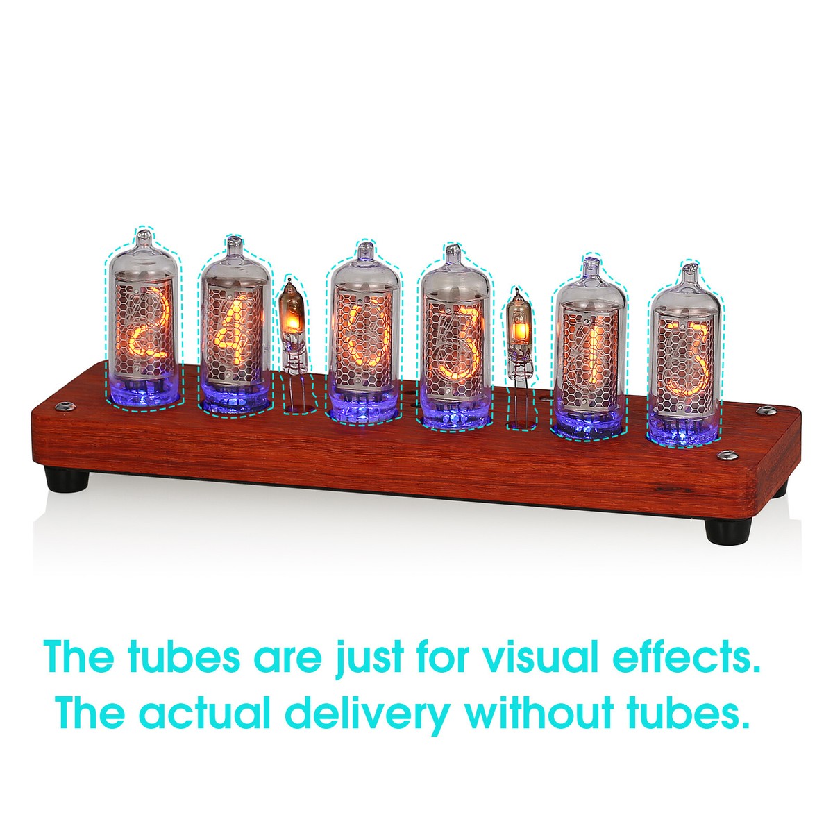 Retro IN-8/14 Nixie Alarm Clock Wooden Digital USB Clock IR Remote