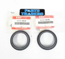 NOS Genuine Suzuki Front Fork Dust Seal (Set 2) RM125 RM250 DRZ400 DRZ400S/E