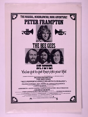 The Beatles Pressemitteilung Bee Gees Sgt. Peppers Lonely Hearts Club Film 1978