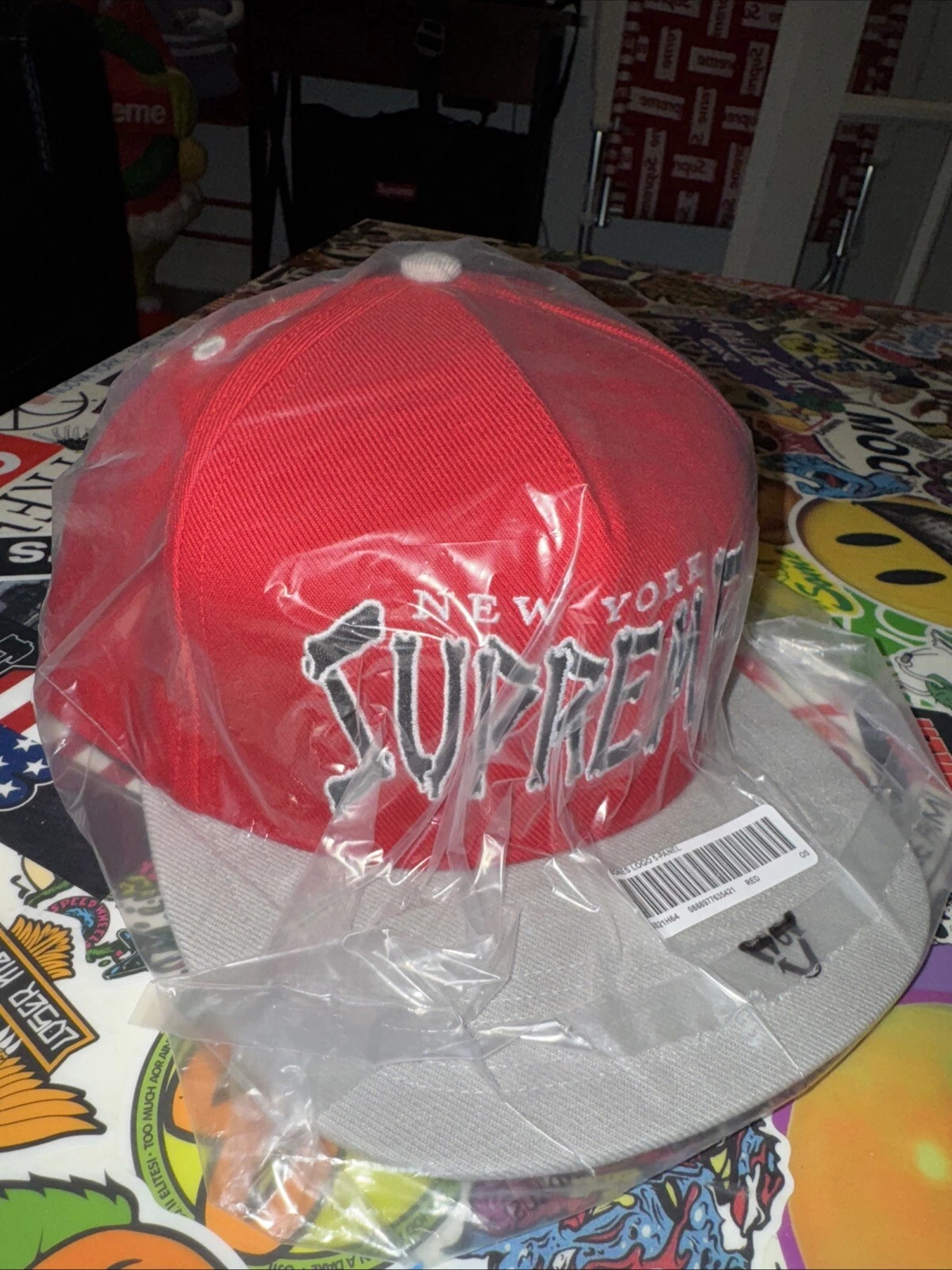 Casquette 5 panneaux logo Supreme Bones SS21 (rouge)