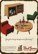 1947 PAUL JONES Whiskey Vintage-Look-Edge ***DECORATIVE REPLICA METAL SIGN***