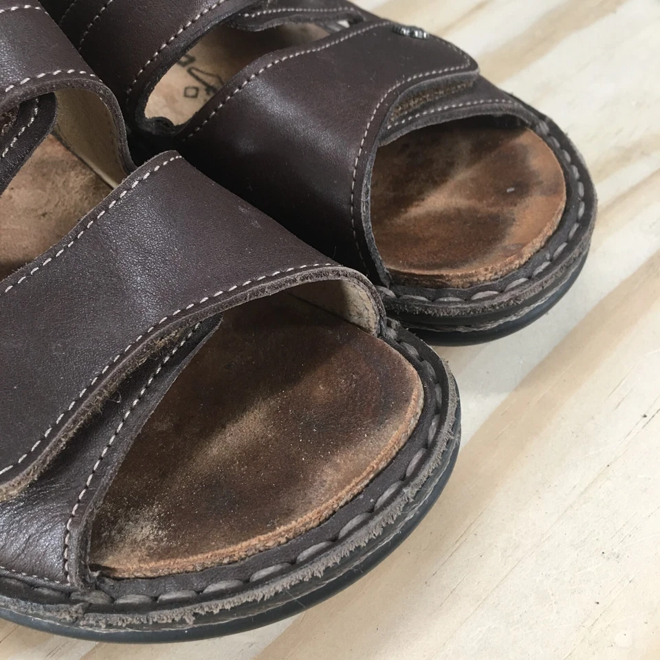 Finn Comfort Sandals Womens 36 Slingback Strappy Brown Leather Buckle Casual - Image 4 of 4