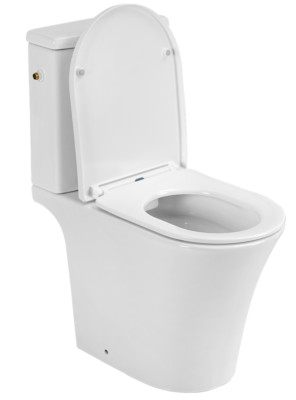 Spülrandlos Wc Toilette Stand komplett Spülkasten Keramik Mit sitz Senkrecht    