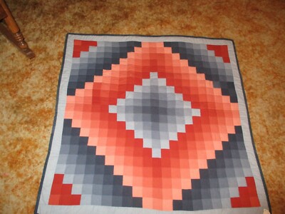 One of a Kind-Hand dyed & Hand quilted ''Trip Around the World'' wall hanging 