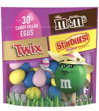 M&M'S, TWIX & STARBURST Candy-Filled Easter Eggs Bag, 11.04 Oz, 30 Count-SHIP24H