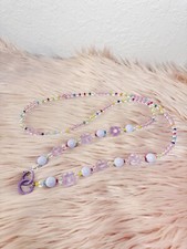 Mobile Phone Straps - Purple Flowers