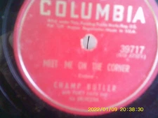CHAMP BUTLER 1952 COLUMBIA 39717 MEET ME ON THE CORNER  PLAYED   EX