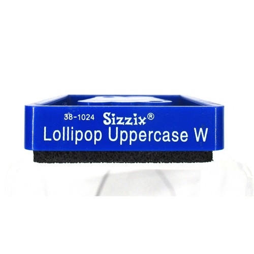 Sizzix Die Cut Lollipop Uppercase W Blue Die Used No Case Scrapbooking