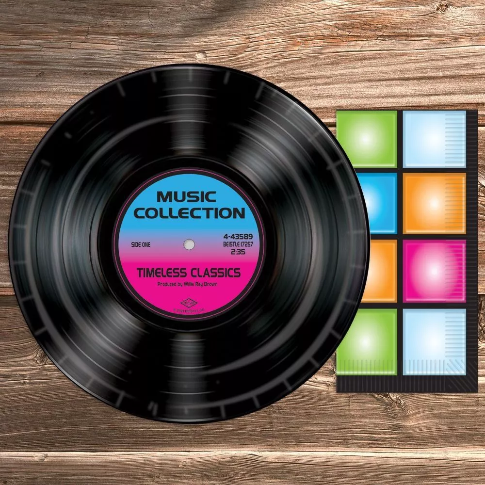 Record sale paper plates