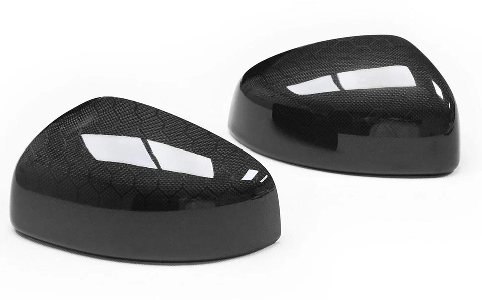 Par de tapas de cubierta de espejo retrovisor para Nissan 370Z Z34 2009-2020 fibra de carbono aspecto de panal Foto 2 de 4