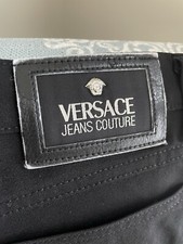 Versace Jeans Couture Black Polyester Pants Size 31