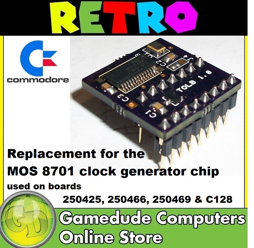C64 TOLB PAL MOS 8701 IC Replacement for C64, SX-64, the C64c, C64r ...