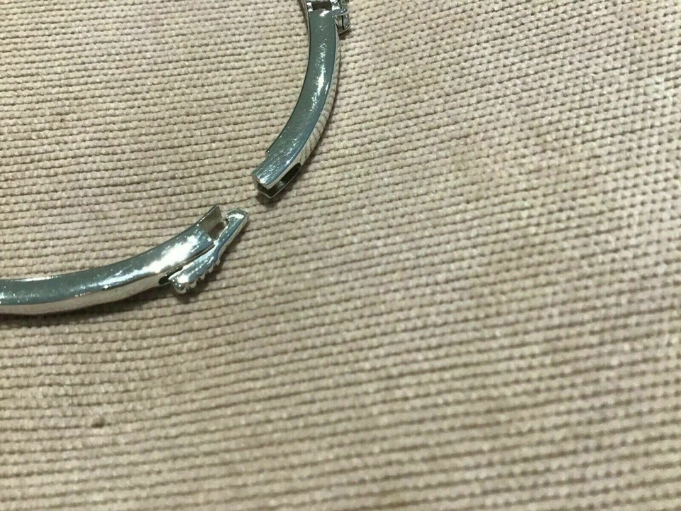 3.0CT Künstlicher Diamant Brillant Rund Armreif Armband 7.5 " Platin Beschichtet - Bild 3 von 4