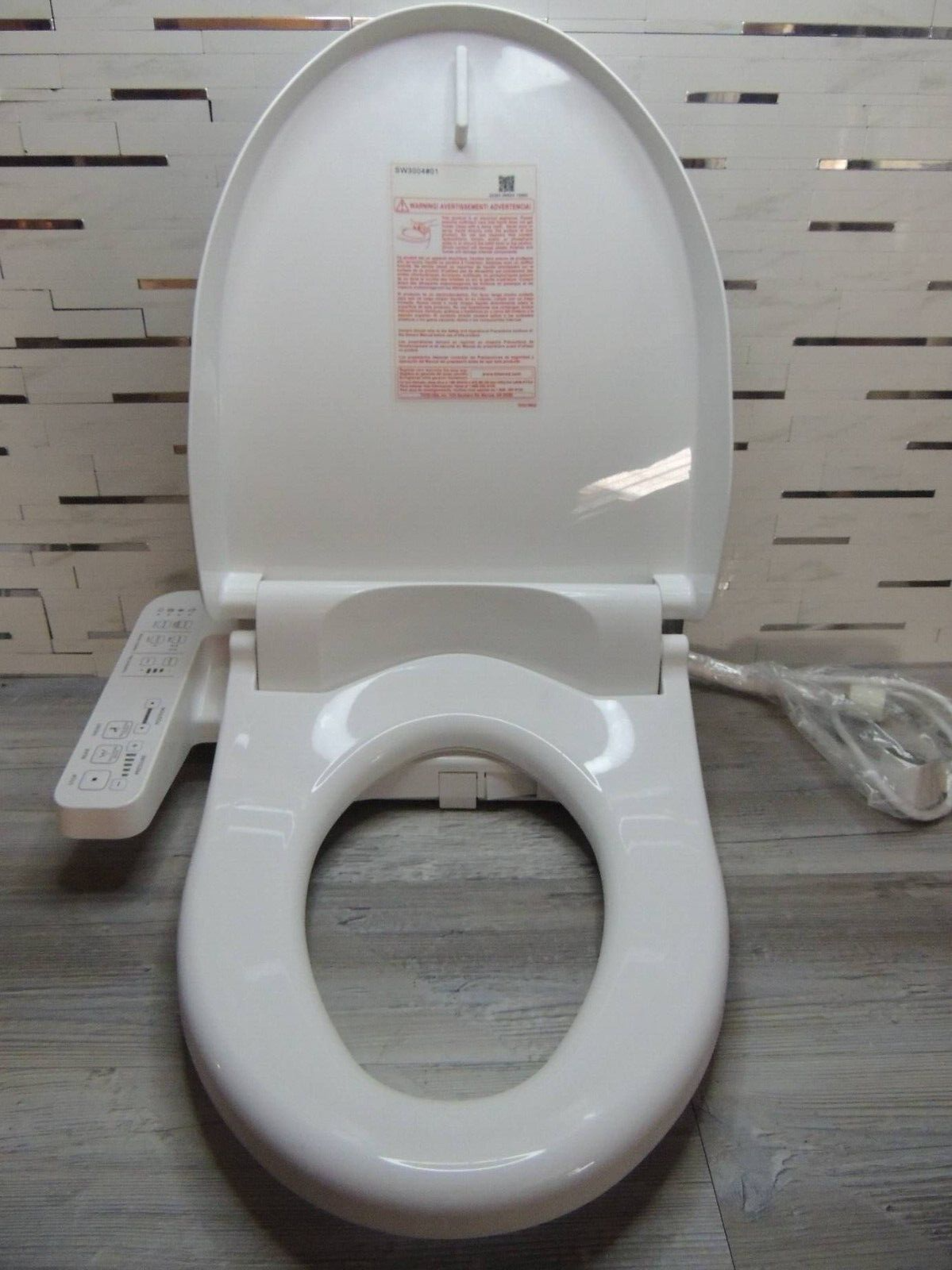 TOTO Washlet SW3004#01 Elongated Toilet Seat White - Damaged
