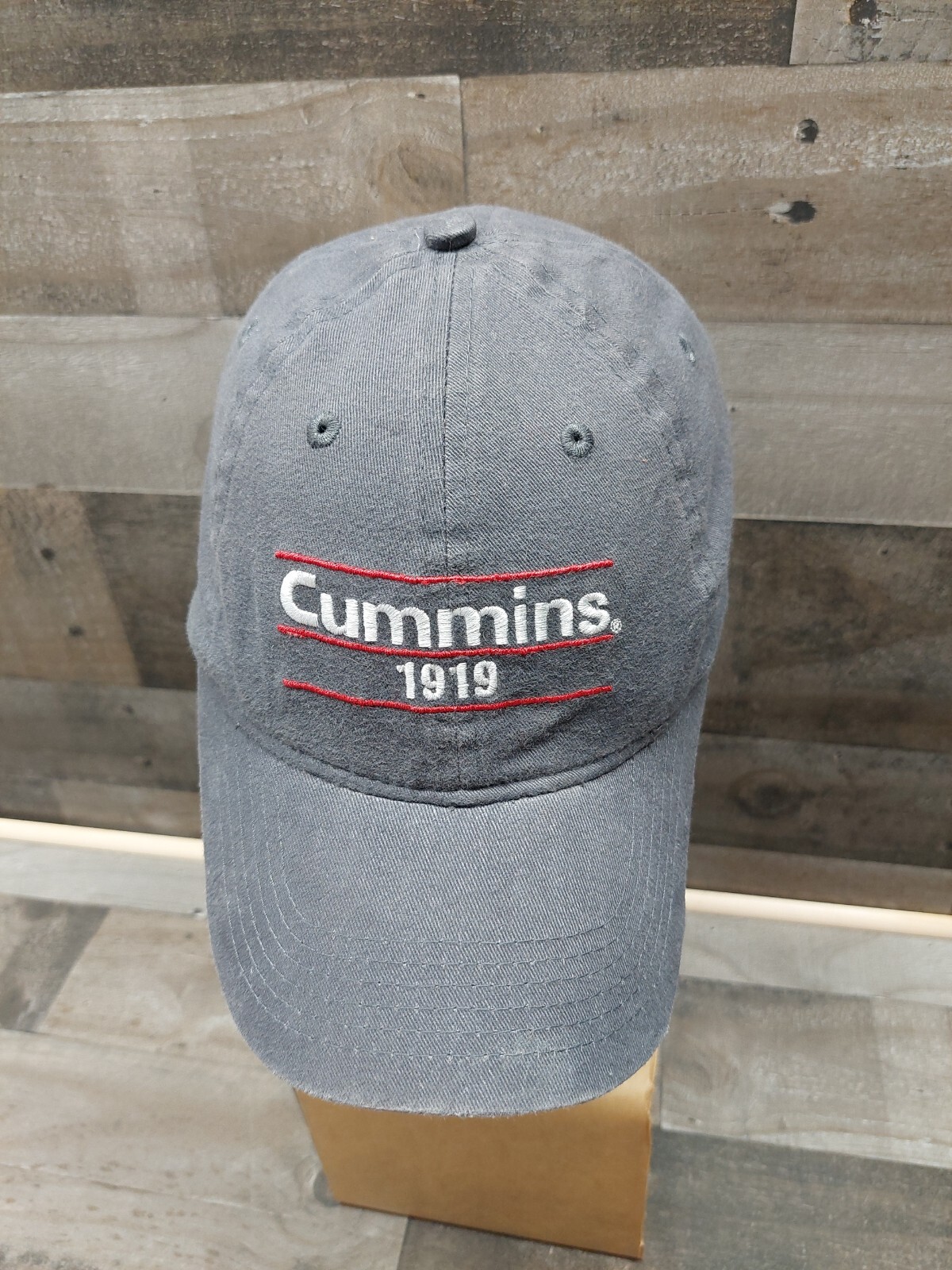 Cummins (Diesel Engine Manufacturer) Grey And White Logo Strapback Hat thumbnail 5