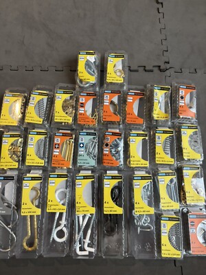28 Marken Packungen Nägel Schrauben Haken  Mix  Restposten / ContPal4aK2 -14
