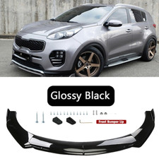 Front Bumper Lip Spoiler Lower Splitter Gloss Black For Kia Sportage Body Kit