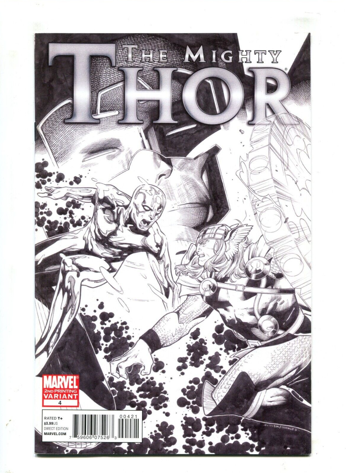 Mighty Thor #4 - Olivier Coipel & Mark Morales 2nd Print Variant (8.5/9.0) 2011