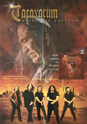 TARAXACUM Spirit Of Freedom  Promo Poster - gefaltet / folded - Sammlerstück 142