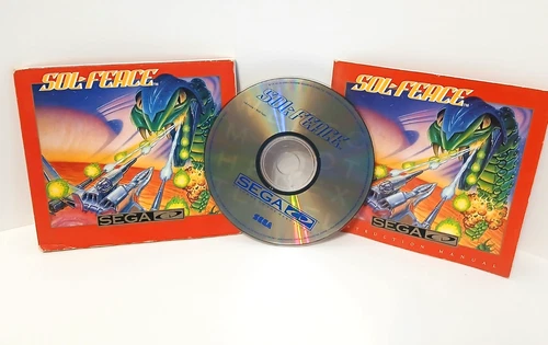 Sol-Feace (Sega CD, 1992) Complete w/ Sleeve & Manual!
