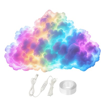 3D Thundercloud Storm Ceiling Lights DIY Kit Music Sync Cotton Thunder 