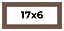 17x6 Frame Brown Farmhouse Solid Wood Picture Frame Width 1.5 Inches | Interior