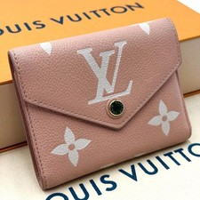 LOUIS VUITTON Wallet: Victorine M81728 Pink White W12H9D1.5cm w/box;