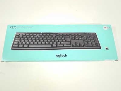Keyboard LOGITECH K270 schwarz Kabellose Tastatur AZERTY FR FRANZÖSISCH - mit DONGLE