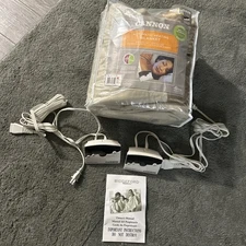 Cannon Automatic Heating Electric Blanket Queen Size Beige AUTO SHUT OFF TESTED
