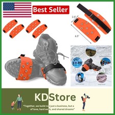 Ice Snow Traction Cleats 7 Point Grips Anti-Slip Crampons for Hiking Walking