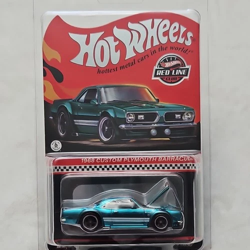 Hot Wheels Red Line Club 1968 Plymouth Barracuda Teal HWF13 1:64 Diecast Car