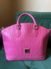 Dooney Bourke Retro Embossed Satchel In Bubble Gum Pink Vintage Item Beautiful