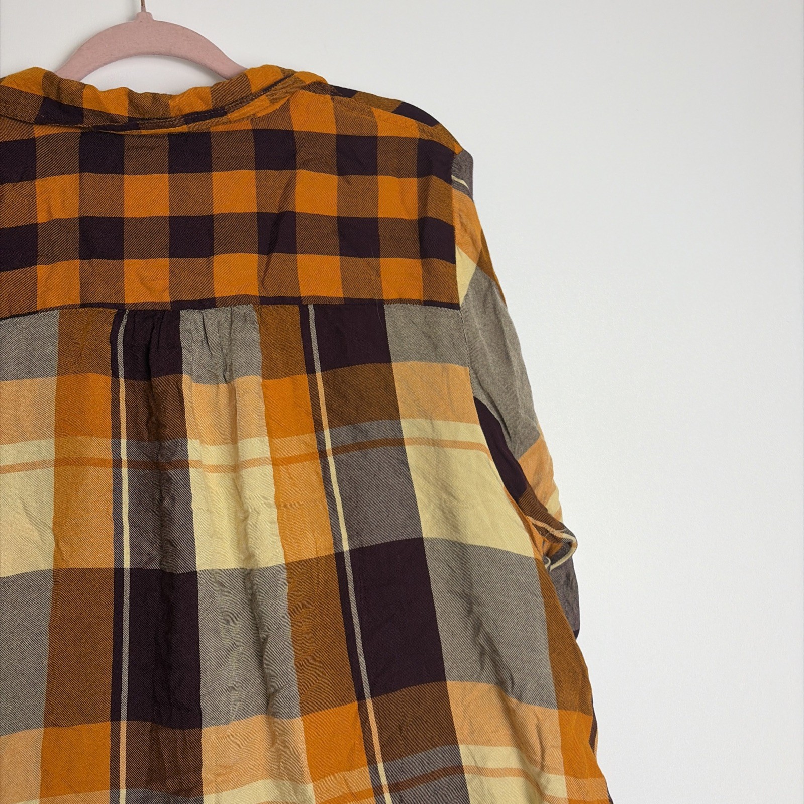 Cato Women’s Button Down Orange Multi Pattern Pla… - image 12