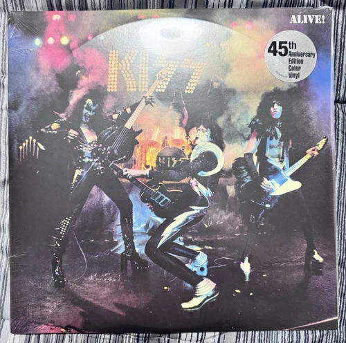 KISS ALIVE! 45th ANNIVERSARY-SEALED & MINT-SWIRL COLOR VINYL 2 LP