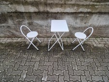 Set Bistrot Pieghevole In Legno Tavolo 54x55 Con 2 Sedie Donald Acacia