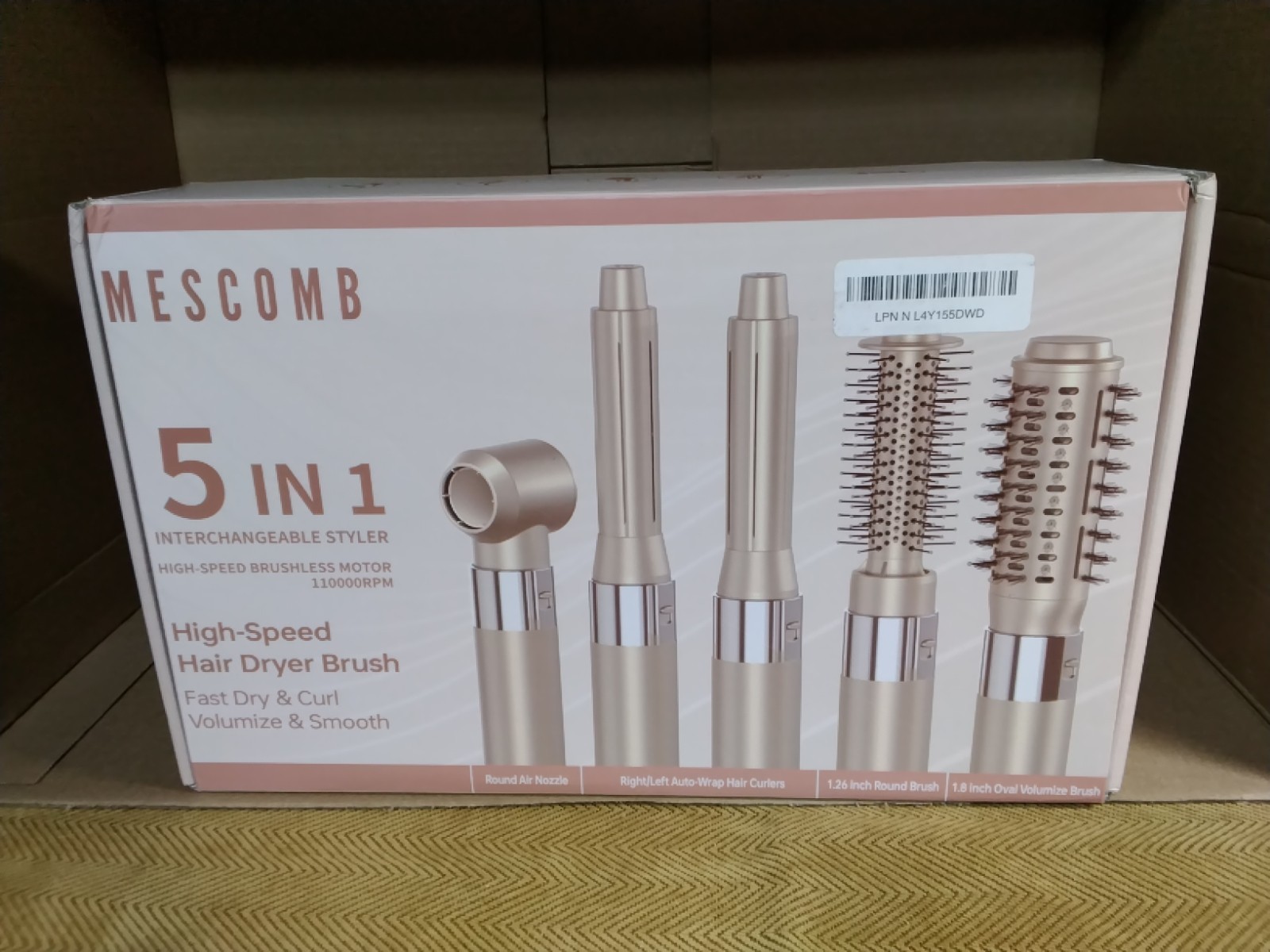 Mescomb 5 In 1 Interchangeable Styler High Speed Air Styling&Drying System 