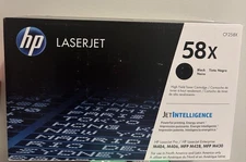 HP CF258X 58X Genuine High Yield Toner – Black – New Sealed Retail Box