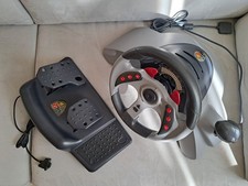 Mad Catz MC2 Racing Wheel Lenkrad mit Pedal - Für Playstation 2 - Guter Zustand