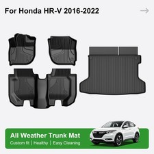 Fit For 2016-2022 Honda Hr-v Car All Weather 3d Rubber Floor Mats Cargo Liner