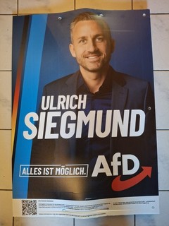 AFD Wahlplakat Ulrich Siegmund