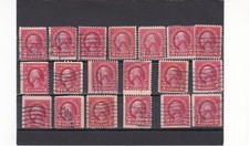 Lot  de 19  Timbres  usa George Washington 2 cents