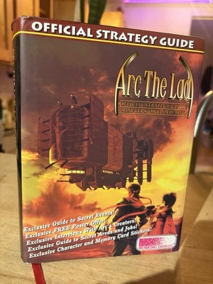 ARC THE LAD OFFICIAL STRATEGY GUIDE CHAPTERS 1 & 2 HARDCOVER NR STICKERS DUSTJKT