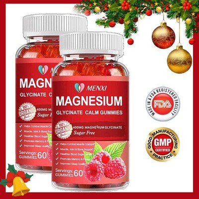 120 Magnesium Glycinate Gummies Sleep Support Muscle Relaxation 600mg Gummy