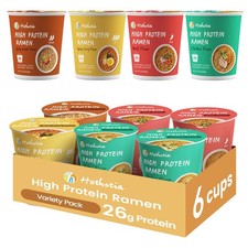 High Protein (26g) Ramen Cup Noodles, 6 Count...