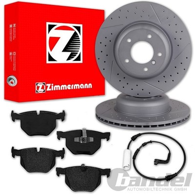 Zimmermann BREMSSCHEIBEN 324mm + BELÄGE HINTEN passend für BMW 3er E90 E91 92 93